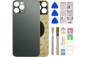 Phoupair OEM Rear Back Glass Replacement for iPhone 11 Pro Max 6.5 Inches with Professional Repair Tool Kit (Midnight Green)