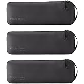 Eagle Creek Pack-It Isolate Slim Cube M/M/M Set, Black | Compact Travel Organizer for Hair Styling Tools, Belts, and Small Items, Fits Between Trolley Rails in Luggage