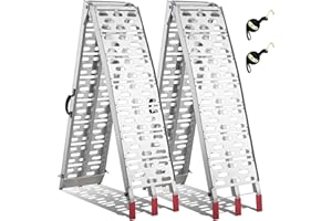 FACHNUO TOOL ATV Ramps, 7.5FT Pickup Truck 1500lbs Capacity(2pk) Aluminum Loading Ramps for Motorcycle, Dirt Bike, Van Trailers, Snowblower with Portable Handle