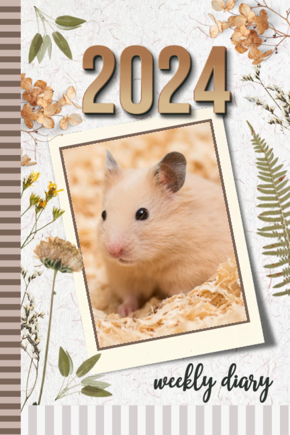 2024 Weekly Diary: 6x9 Dated Personal Organizer / Daily Scheduler With Checklist - To Do List - Note Section - Habit Tracker / Organizing Gift / Red Hamster - Rustic Art Cover