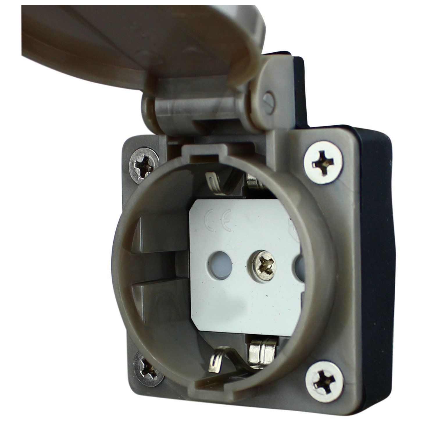 Juego de enchufes exterior jardín con 2 enchufes Acero Inoxidable