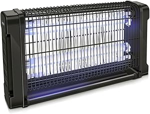 SereneLife Uv Mosquito Trap, Bug Zapper Outdoor, Fly Trap Light Indoor, in Home Bug Zapper, Indoor Flying Insect Killer, Eco Friendly, 265+ ft, Flies, Mosquitoes, Beetles, Moths (PSLBZ14),Black