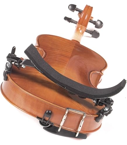 Bonmusica Violin Shoulder Rest – 1/8 Size, Adjustable Height, Width & Curve, Made In Germany