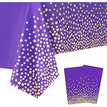 Amazon.com: Decoraciones de cumpleaños de color morado dorado para ...