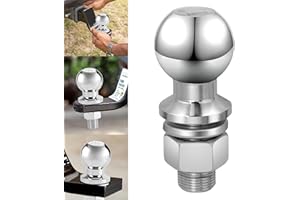 XIZAO Trailer Hitch Ball Stainless Steel Trailer Hitch Ball 2 Inch Diameter Lawn Tractor Tow Hitch Ball 6000lbs Capacity