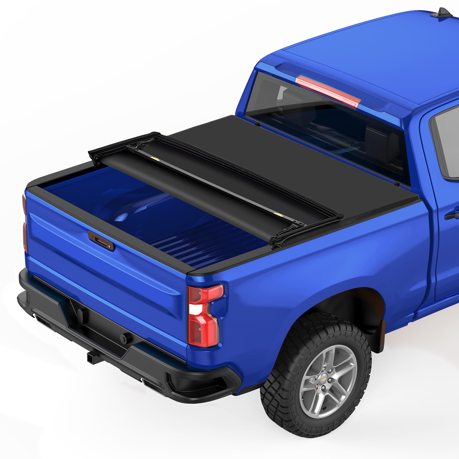 Photo 1 of Truck Bed Tonneau Cover, Soft Roll Up, Compatible with 2019-2025 Chevrolet Silverado/GMC Sierra 1500/2500HD/3500HD, Fleetside 5.8 FT Bed
