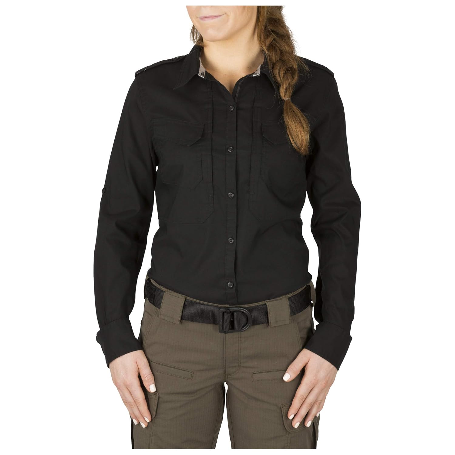 5.11 Women's Spitfire Shooting Long Sleeve Tactical Shirt, Style 62377, Black eBay