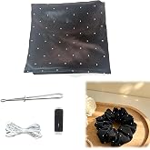 XLANMAY Make Your Own Scrunchies Just My Style Scrunchies Making Kit Handmade Scrunchie Supplies Hair Tie DIY Craft Supplies for Girls Women Gift(Black Satin)