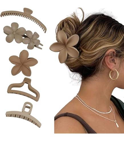 Amazon.com: 4 pack Multi-Styles hair clips for both thin and  display picture 3