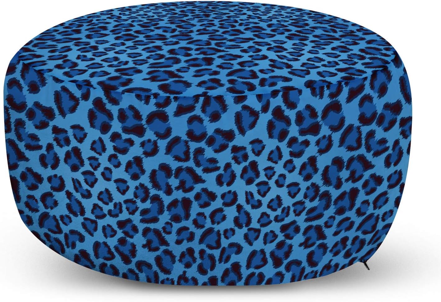 Lunarable Animal Print Ottoman Pouf, Leopard Skin Animal Print Design Creative