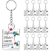 XFFJGVR Team Appreciation Gifts Bulk for Coworker Employee Staff, Thank You Christmas Gift Set Acrylic Puzzle Piece Keychains