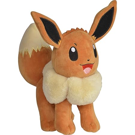 Pokémon 35205 Plüsch EVOLI, Plüschfigur ca. 20 cm, Original Pokemon Plüschtier, Stofftier zum Spielen und Sammeln, Spielfigur