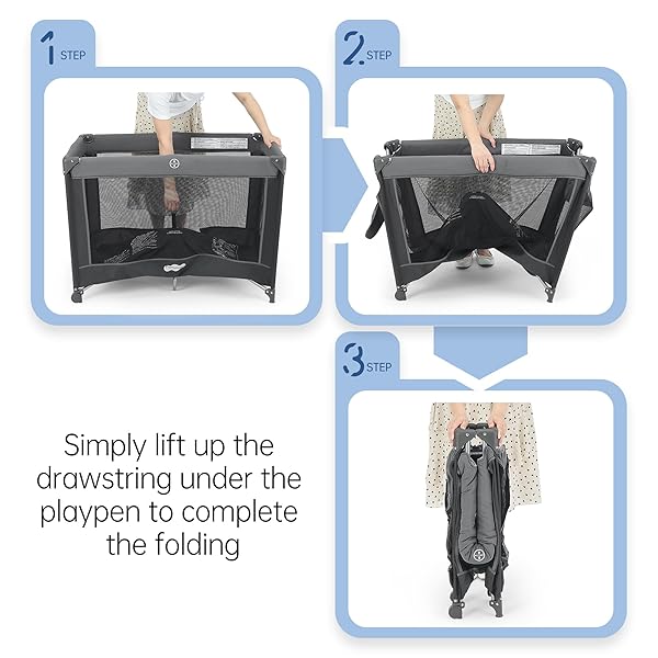 PAMO BABE PORTABLE PLAYPEN FOLDABLE PLAYARD PORTABLE CRIB FOR BABY AND TODDLERS