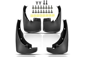 YHTAUTO Set of 4 Mud Flaps Splash Guards Accessories Replacement for Nissan Frontier 2005-2022 Pickup 4-Door, Front and Rear LH RH, Black