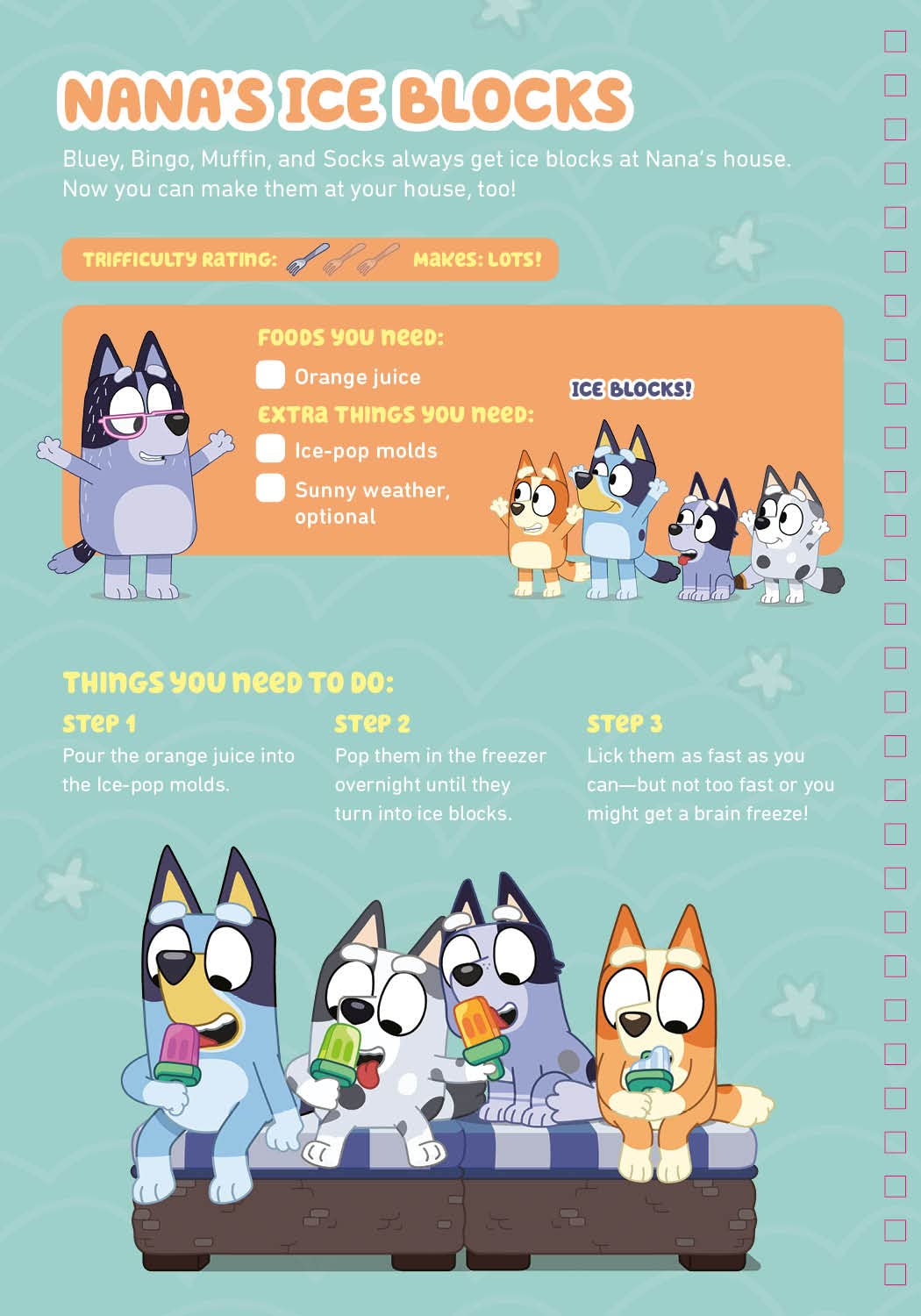 Bluey and Bingo's Fancy Restaurant Cookbook: Yummy Recipes, for Real Life