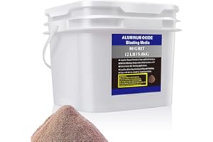 YHASPACE Aluminum Oxide - 12 LBS - Medium to Fine Sand Blasting Abrasive Media for Blasting Cabinet or Blasting Guns. #80 GRIT