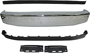 Bundle For 92-96 Ford F150 F250 F350 Front Bumper Chrome Face Bar Filler Pad Valance Bracket 5pcs FO1066108 FO1067108 FO1002237 FO1057220 FO1095154