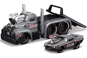 Xiangtat 1/64 Scale 1966 Chevy C60 Flatbed Truck Green with White Top Muscle Transports Series Diecast Metal Model Car (11537