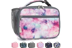 GYEUKHAM Insulated Lunch Box for School, Thermal Reusable Durable Freezable Lunch Bags for Kids Boys Girls Men Women - Small Soft Cooler Portable Lunch Tote Kit for Work Picnic Travel,Starry Sky