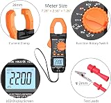 Proster Clamp Meter TRMS 6000 Counts 800A 600V Auto Range NCV Backlit view 3