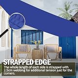Yeahmart Rectangle Sun Shade Sail 2x3m with Fixing Kit Blue Waterproof UV Block view 3
