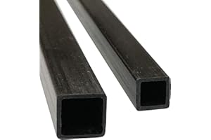 KARBXON – CARBON FIBER TUBE - 6mm X 6mm x 1000mm – Pultruded Square Tube with hollow center - Black matte finish - Pure carbon fibre tube shafts - for RC planes-drones, boat DIY craft projects