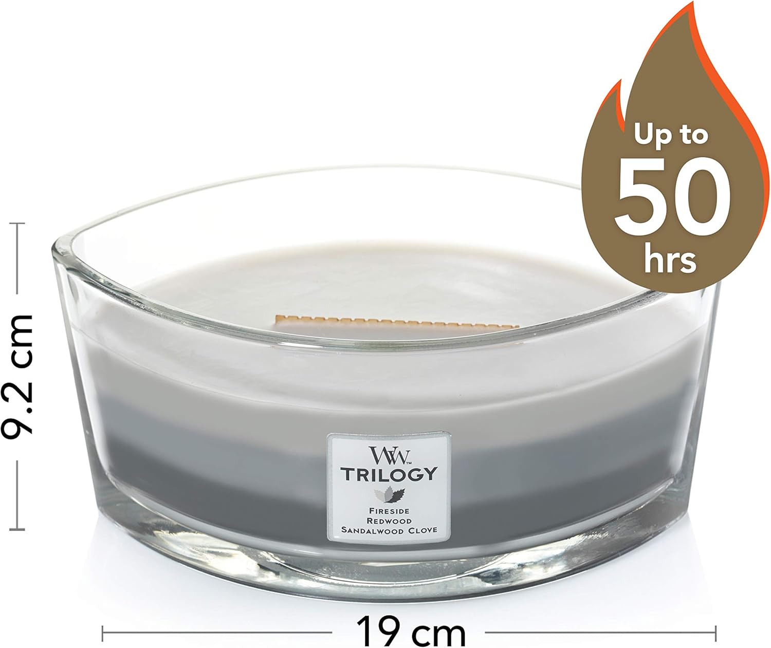 WoodWick Ellipse Trilogy Scented Candle, Warm Woods - Image 3