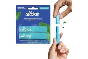 Allclair Nausea Relief Inhaler - Take Control of Motion Sickness, Morning Sickness, Medication, Stress - Fast, Natural, Drug-Free, Non-Drowsy & Portable Travel Essential - Pack of 2 Inhalers