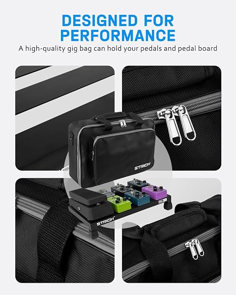 STRICH GUITAR PEDAL BOARD ALUMINUM ALLOY 1.2LB SUPER LIGHT EFFECT PEDALBOARD 15” X 8.66” WITH CARRY BAG, MINI+ 15