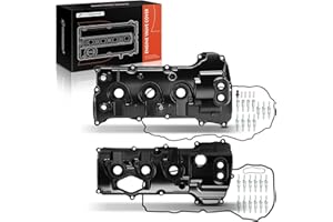 A-Premium Upgraded Aluminum Left & Right Engine Valve Cover with Gasket & Bolts Compatible with Ford F-150 2013-2016, Transit