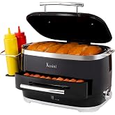 Kusini Hot Dog Food Steamer Machine With Bun Warmer, 24 Hot Dog &amp; 12 Buns | Electric Steamer for Cooking Vegetables, Fish, &amp; More - Unique Housewarming Gift Idea - Movie &amp; Date Night Hosting Essential