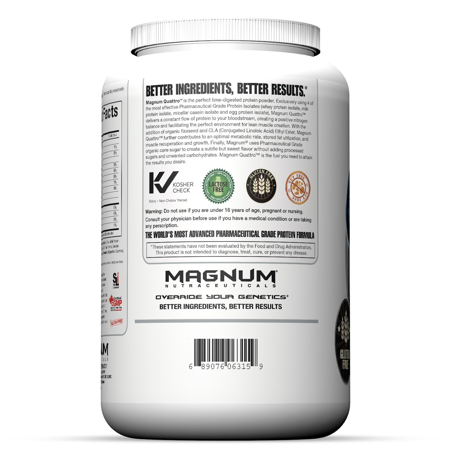 Magnum Nutraceuticals Quattro Protein Powder 2lbs Vanilla Ice Cream