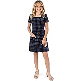 Speechless Girls' Short Sleeve Knit Boucle Party Dress