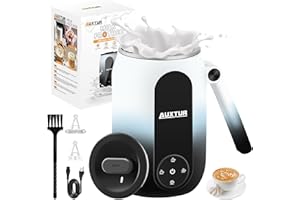 AUXTUR Electric Milk Frother, 4 in 1 Milk Steamer, Coffee Frother, 15.2oz/450ml Automatic Warm and Cold Foam Maker, Milk Warmer, electric frother for coffee, Latte, Cappuccinos, Hot Chocolate