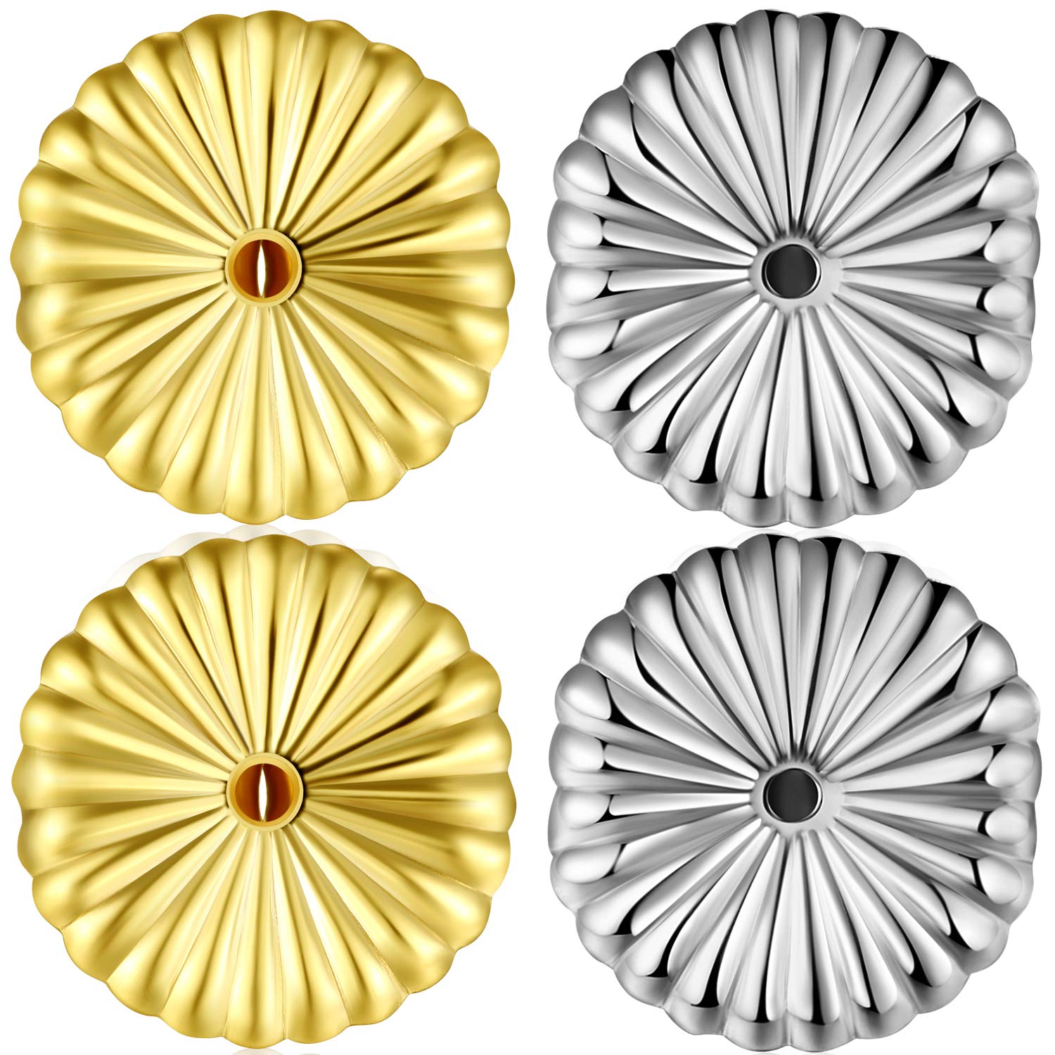 Earring Backs Secure Earring Backs Gold Locking Earring Backs Sterling Silver Hypoallergenic Safety Earring Backs for Studs La Pousette Earring Backs Flat Silver Earring Backs Universal Earring Backs