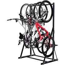 Standing Bike Rack 5-Bike Freestanding Storage Rack - Heavy Duty ...
