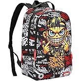 UNIKER Travel Laptop Backpack,Graffiti Backpack for Work,Designer Laptop Backpack for 15.6 Inch,Water Resistant Bag (Smile)