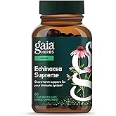Gaia Herbs Echinacea Supreme - Immune Support Supplement - Echinacea Purpurea & Angustifolia Blend to Support Immune System* - 60 Vegan Liquid Phyto-Caps (30 Servings)