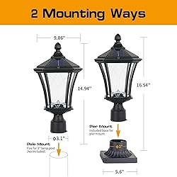 SCNYCUL Solar Post Lights Dusk to Dawn Outdoor