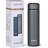 Vacuum Insulated 304 Stainless Steel Travel Mug with Lid 16 Oz Leak-Proof Tumbler Keeps Hot &amp; Cold for 12+ Hours Portable Reusable Coffee Cup for Car, Office, Outdoor（Gray）