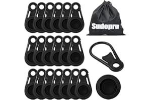SUDOPRU Shade Cloth Heavy Duty Lock Grip, 20 Pcs Heavy Duty Shade Cloth Clips with a Storage Bag, Shade Cloth Plastic Clips, Sun Shade Clamp for Anti Bird Netting, Garden Netting, Shade Fabric Accessories