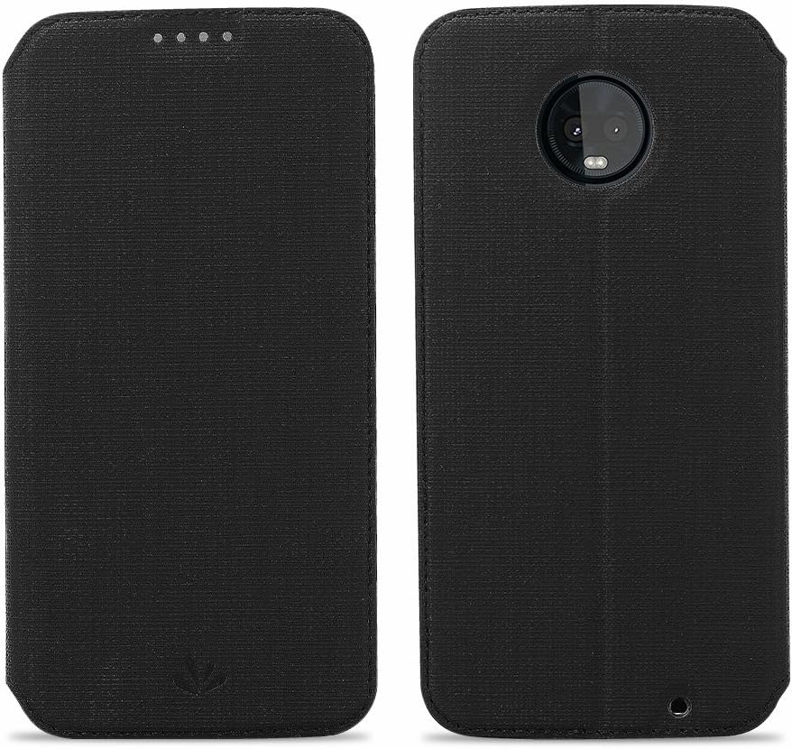 Moto Z3 Play Case, Wallet Case Flip Folio Magnetic Cover Stand Kickstand Card Slots Bumper PU Leather Soft TPU Slim Fit Anti-Scratch Protective Shell Skin Protector for Motorola Z3 Play - Black