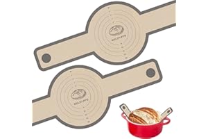 Silicone Bread Sling, Baking Mat for Dutch Oven, 2PCS Non-Stick Sourdough Tools & Bread Making Accessories