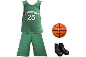 NEVGVUP Sport Christmas Elf Accessories for Elf Doll Clothes Included Jerseys, Shorts, Shoes, Basketball (Basketball)