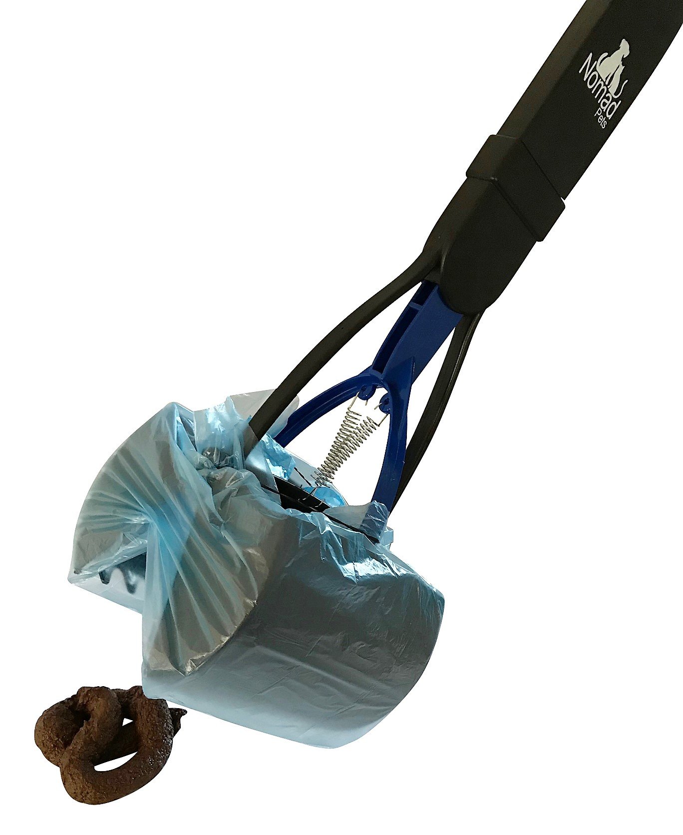 Tidy Turd Pooper Scooper for Dogs with Leak Proof Blue Poop Bags