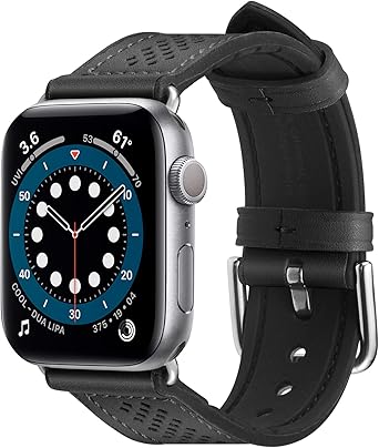 Spigen Retro Fit Compatible con Apple Watch Correa Band para 40mm / 38mm Series 6/SE/5/4/3/2/1 - Negro