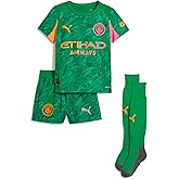 PUMA Manchester City FC Little Kids 2025/26 Soccer Goalkeeper Mini Kit - Green