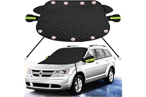 53.54"X70.87" Windshield Cover for Snow and Car Winter Car Accessories with 2 Hooks Mirror Covers Four-Layered Frost Car SUV 