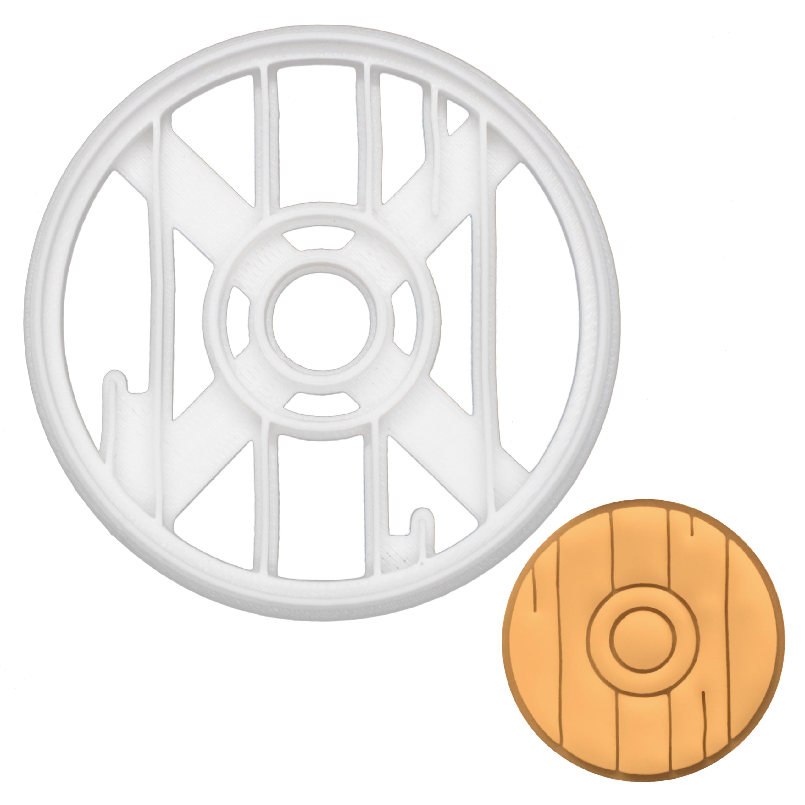 BAKERLOGY Viking Shield Cookie Cutter - Detailed Biscuit Cutter Design for Baking and Crafts, Ideal on Fondant, Dough, Clay