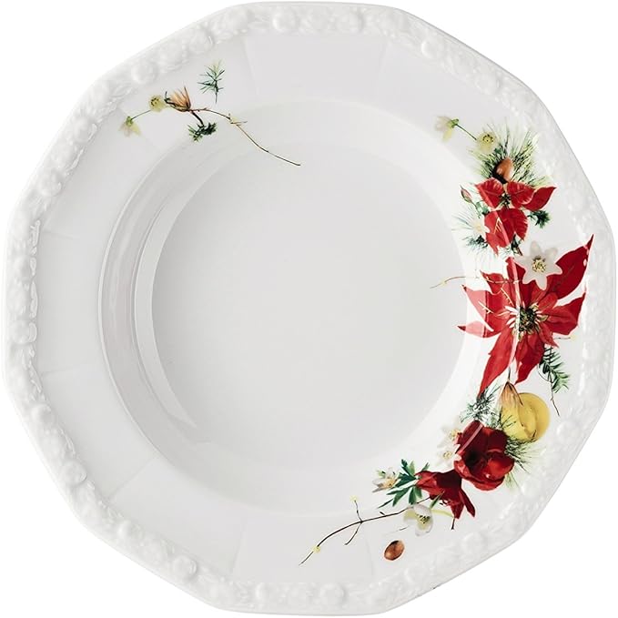 Stella Di Natale Winter Rose.Rosenthal Maria Winter Rose Piatto Fondo Porcellana Rosso 23 X 23 X 8 Cm Amazon It Casa E Cucina